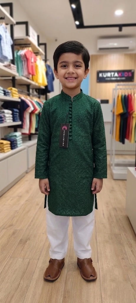 Junior Royal Embroidered Mysorie Kurta