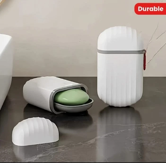 Portable Vertical Soap Case with Draining Tray