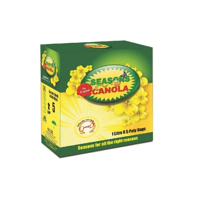 Seasons Canola Oil 1LTR X 5